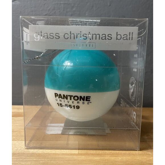 Seletti Pantone Universe Christmas Ball Ornament Pantone Turquoise Open Box - Picture 1 of 8